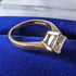 British vintage jewelry cubic zirconia 9ct gold ring